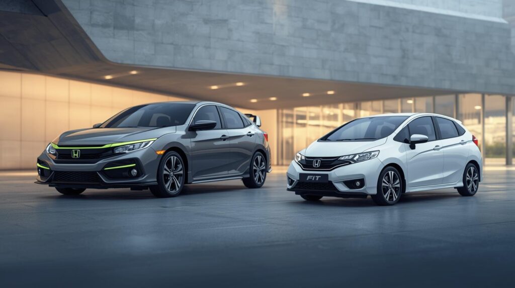 Honda Fit and Honda Civic