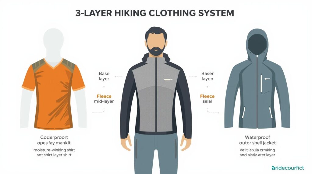 hiking cloths layers
